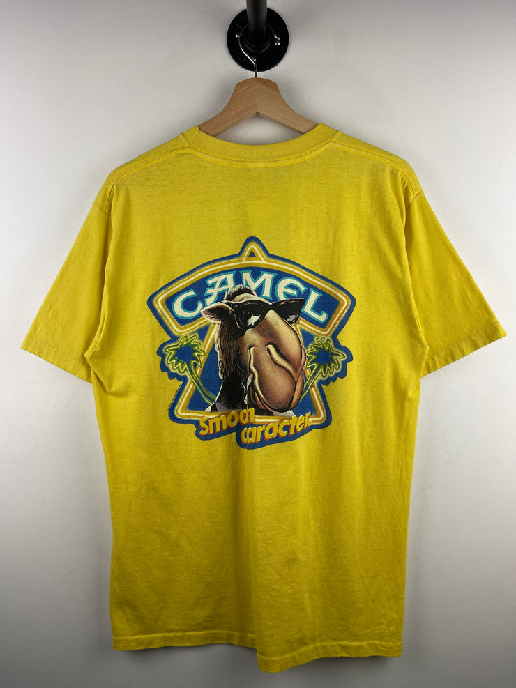 Vintage 90s Camel Smokes Smooth Character Yellow Tee