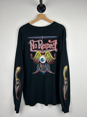 Vintage Motor Cult No Respect Barb Wire Black Long Sleeve