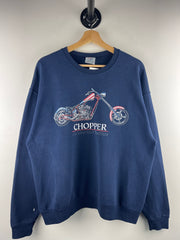 Vintage American Tradition Chopper Navy Crewneck