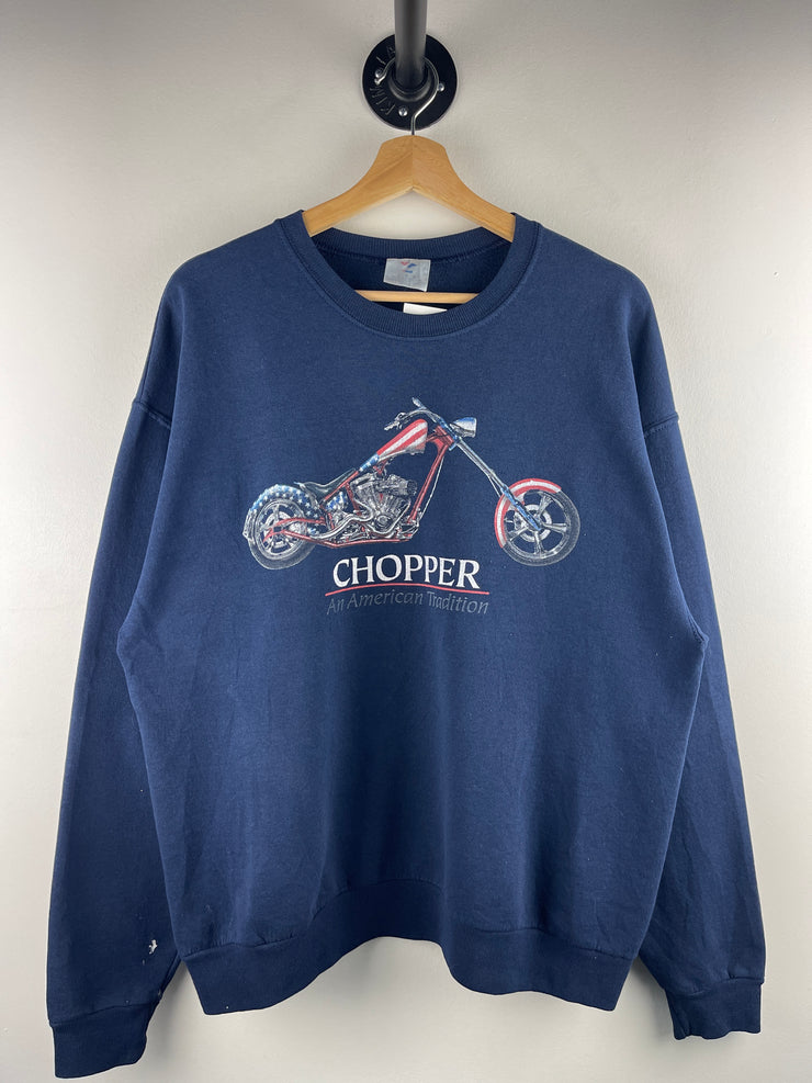 Vintage American Tradition Chopper Navy Crewneck