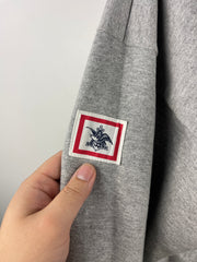 Vintage 90s Budweiser Beer King Of Beers Grey Quarter Zip Sweater