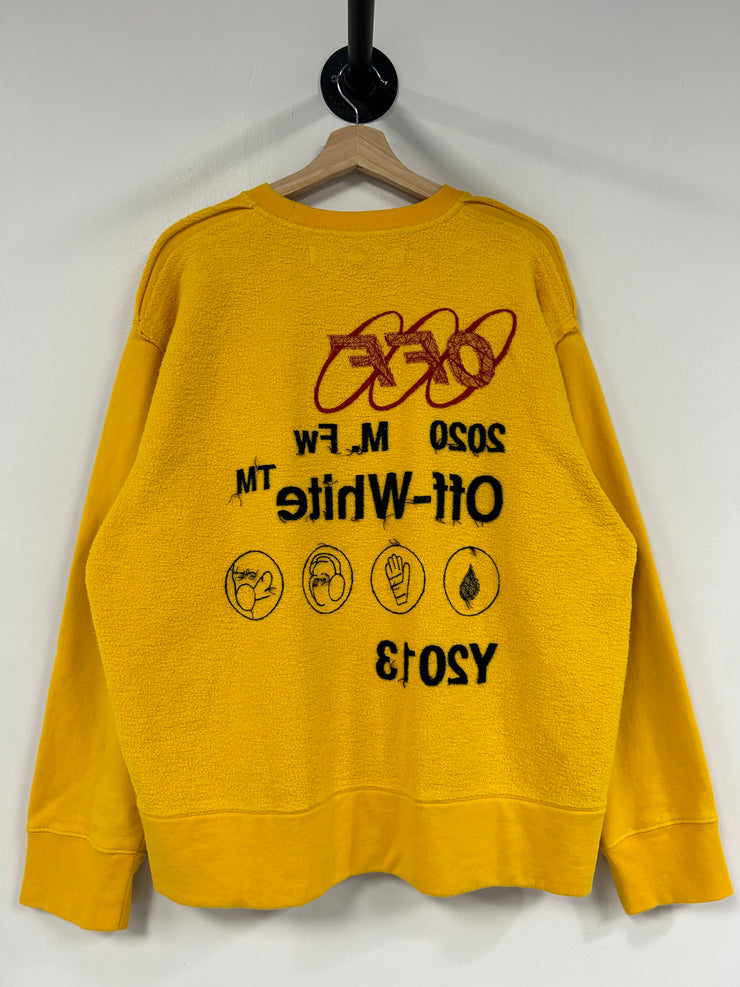 Off White Y013 Yellow Crewneck