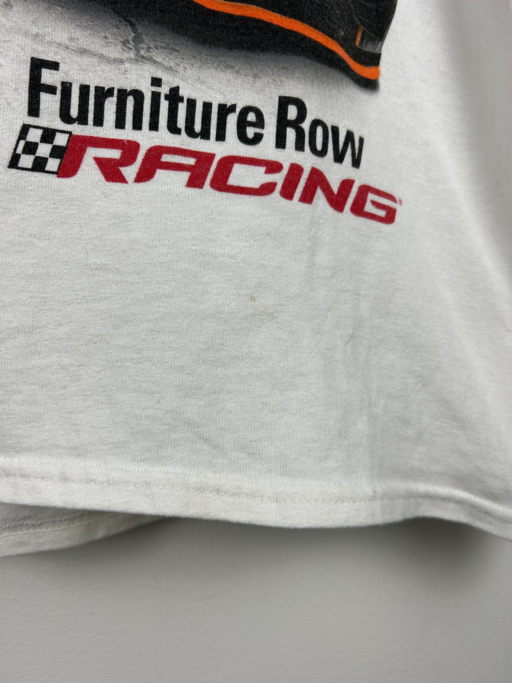 Vintage Nascar Bass Pro Shop Monster All Over Print White Tee