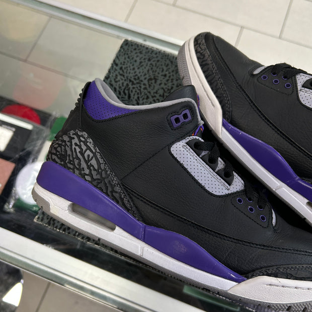Jordan 3 Black Court Purple