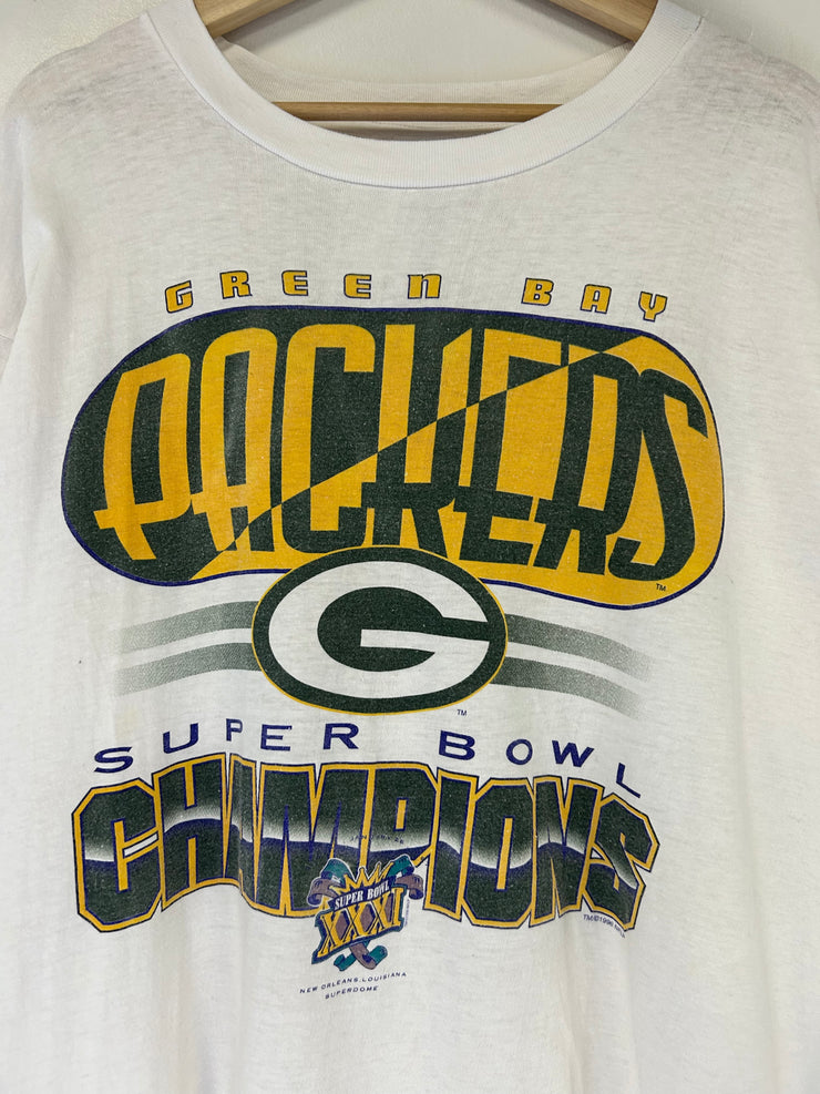 Vintage 1996 Green Bay Packers Superbowl White Tee