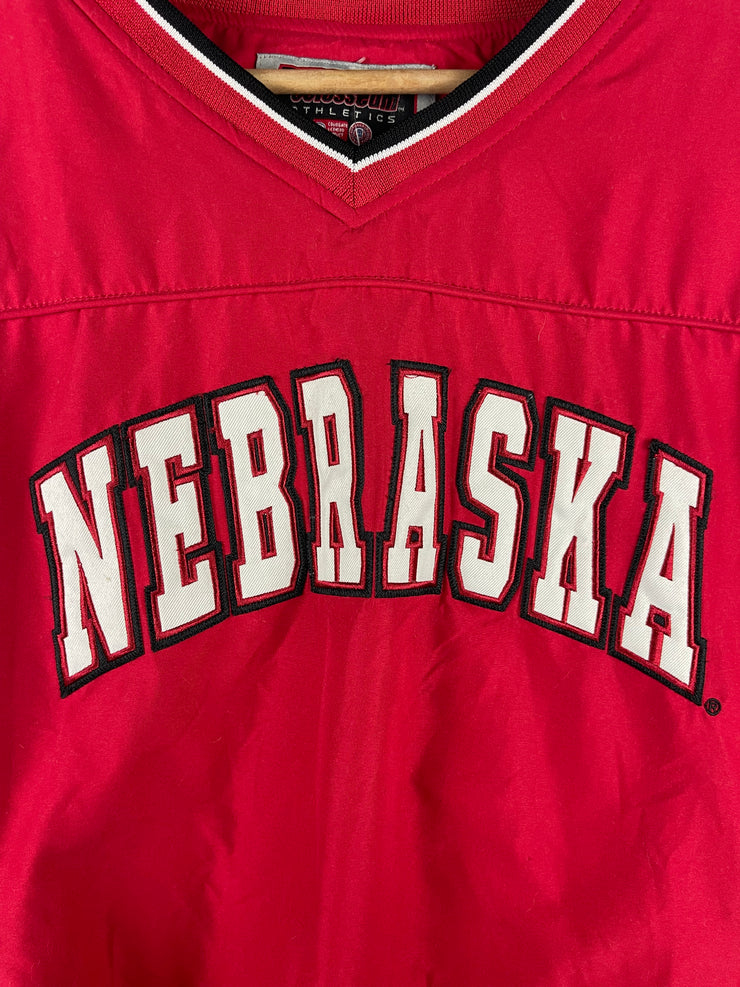 Vintage Colosseum Athletics Nebraska Red Pullover Windbreaker