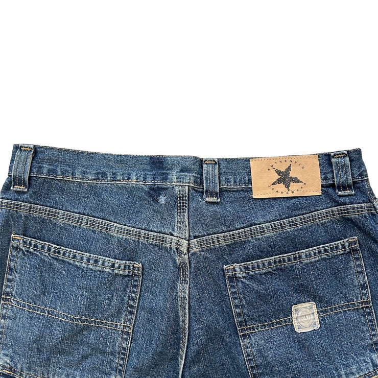 Vintage Y2K Faded Glory Carpenter Blue Denim Shorts