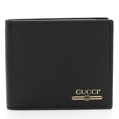 Gucci Signature Black Leather Bi-Fold Wallet