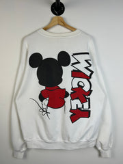 Vintage 90's Mickey Mouse White Crewneck