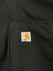 Vintage Carhartt Active Black Hooded Work Jacket J140 BLK