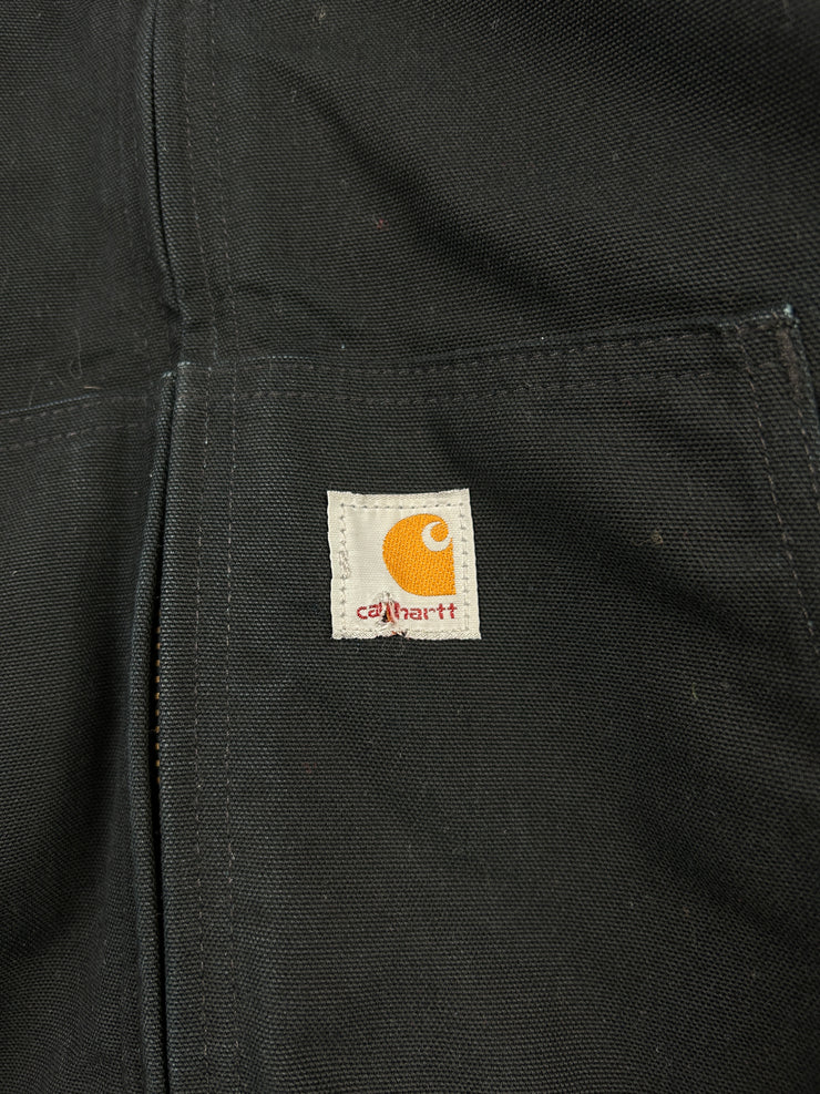 Vintage Carhartt Active Black Hooded Work Jacket J140 BLK