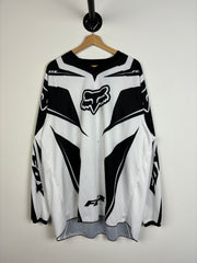 Vintage Fox Racing White & Black Jersey