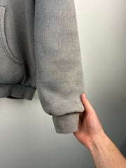 Vintage 90s Carhartt Patch Thermal Lined Faded Grey Zip Up Hoodie