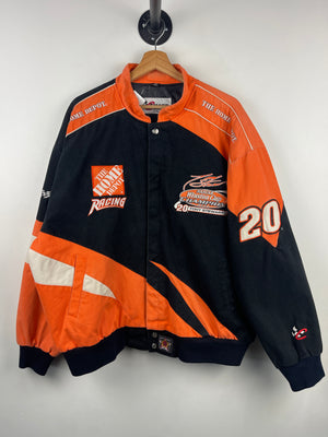 Vintage 2002 Nascar Jeff Hamilton Tony Stewart Home Depot Black & Orange Racing Jacket