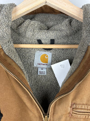Vintage Carhartt Detroit Sherpa Lined Hooded Beige Jacket J141 211
