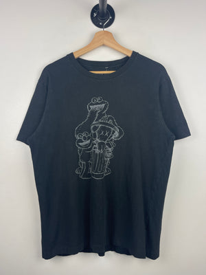 Kaws Sesame Street Group Black Tee