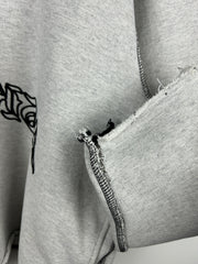 Askyurself Inside Out Grey & Black Cropped Hoodie