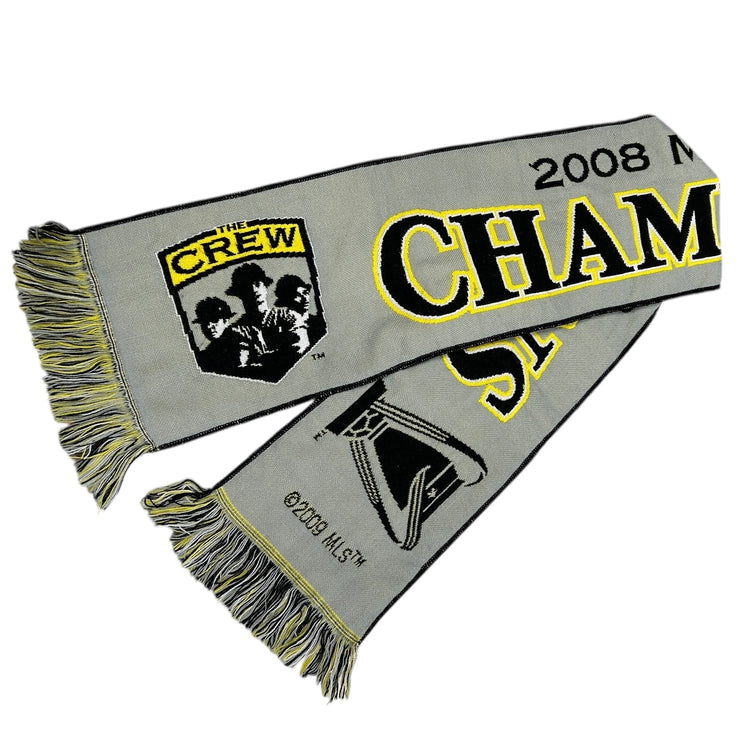 Vintage 2008 Columbus Crew MLS Cup Champions Soccer Grey Scarf