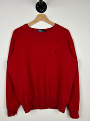 Vintage 90s Polo Ralph Lauren Red Crewneck