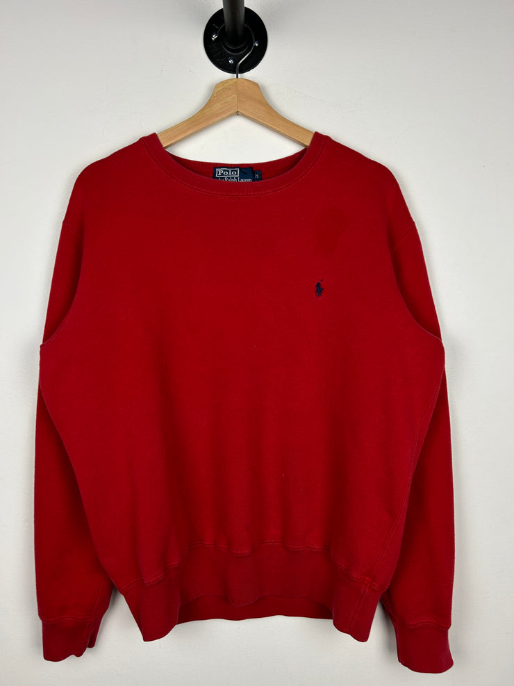 Vintage 90s Polo Ralph Lauren Red Crewneck