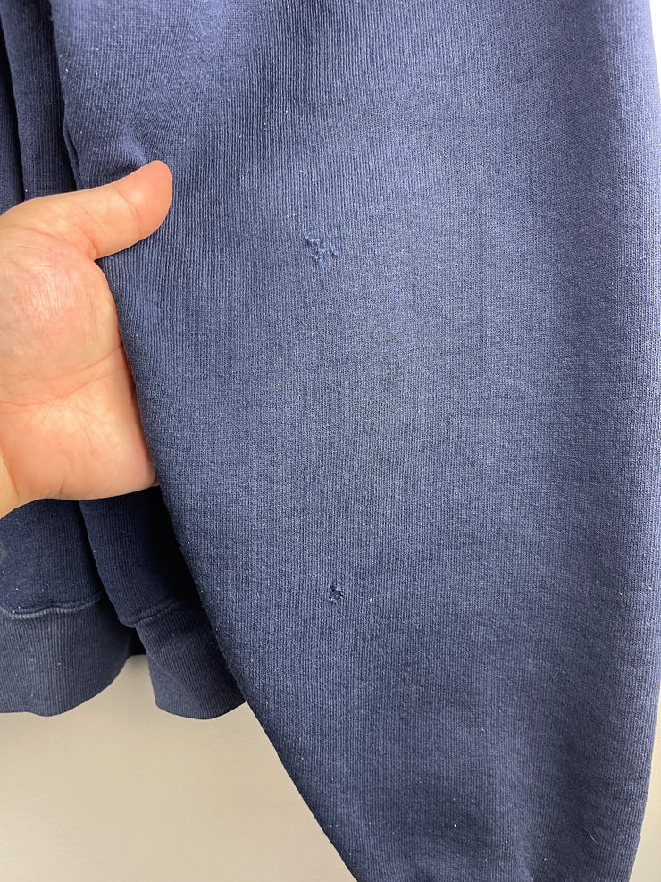 Vintage 90s Wilson Embroidered Navy Zip Up Hoodie