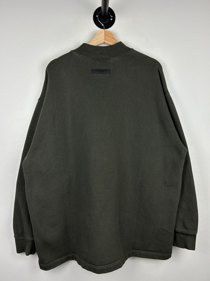 Fear Of God Essentials Off Black Relaxed Crewneck