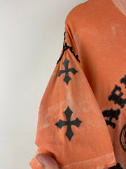Vintage Y2K Affliction Fleur Orange Tee
