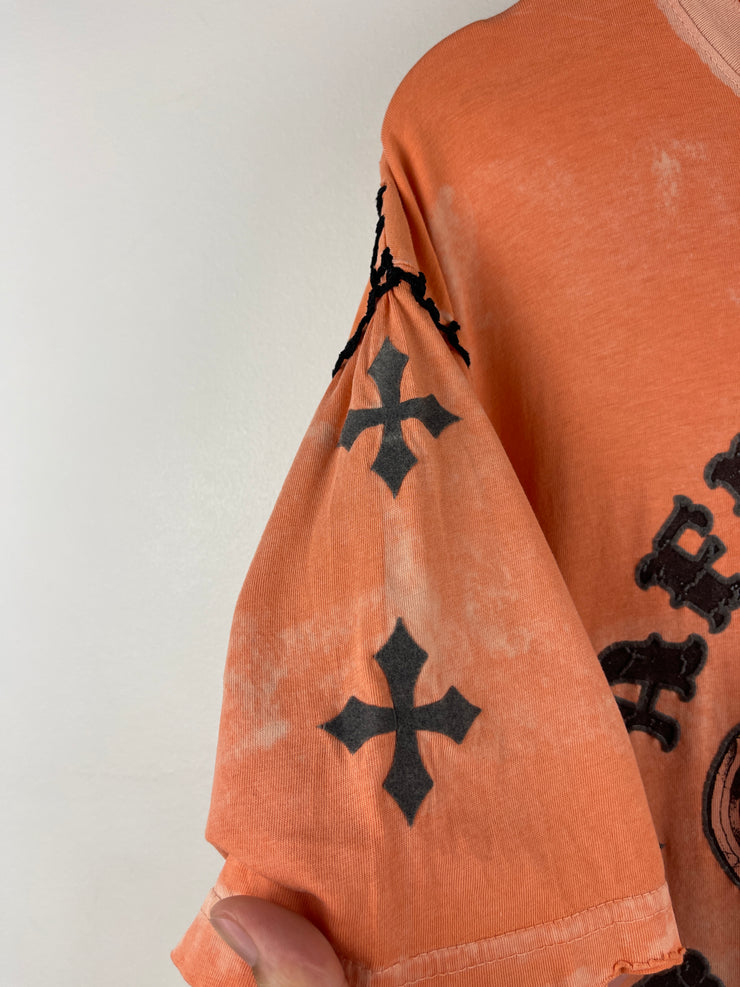 Vintage Y2K Affliction Fleur Orange Tee