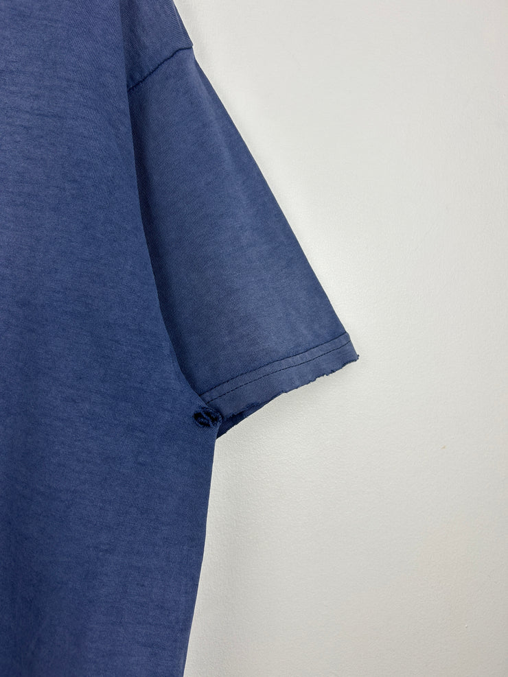 Vintage 90s Nike Mini Swoosh Thrashed Navy Tee