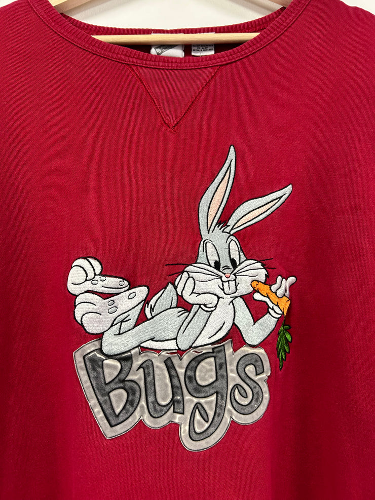 Vintage 1999 Looney Tunes Bugs Bunny Red Crewneck