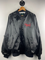 Vintage 90s Nascar Dale Earnhardt Goodwrench Black Satin Bomber Jacket