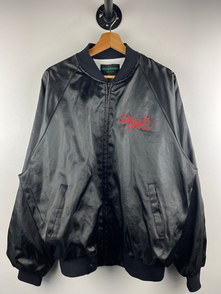 Vintage 90s Nascar Dale Earnhardt Goodwrench Black Satin Bomber Jacket