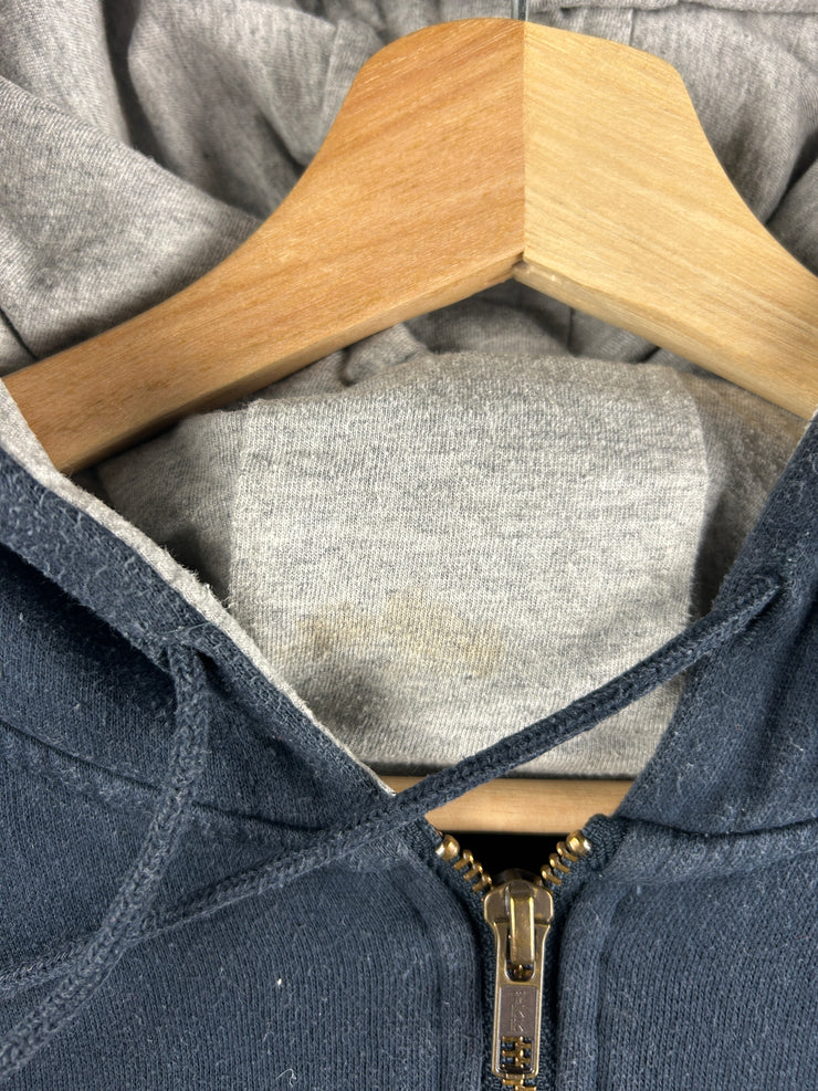 Vintage Dickies Navy Thermal Zip Up Hoodie