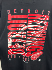 Vintage 90s NHL Starter Detroit Red Wings Black Tee