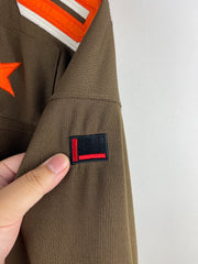 Vintage Y2K Fubu Embroidered Brown & Orange Football Jersey