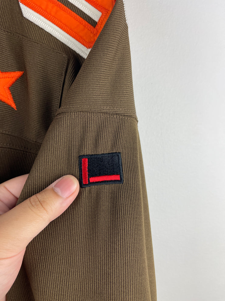 Vintage Y2K Fubu Embroidered Brown & Orange Football Jersey