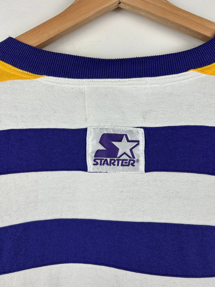 Vintage 80s NBA Starter Los Angeles Lakers White Crewneck