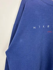 Vintage 90s Nike Town Los Angeles Embroidered Navy Crewneck