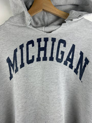 Vintage 90s Russell Athletic Michigan Arc Logo Grey Hoodie