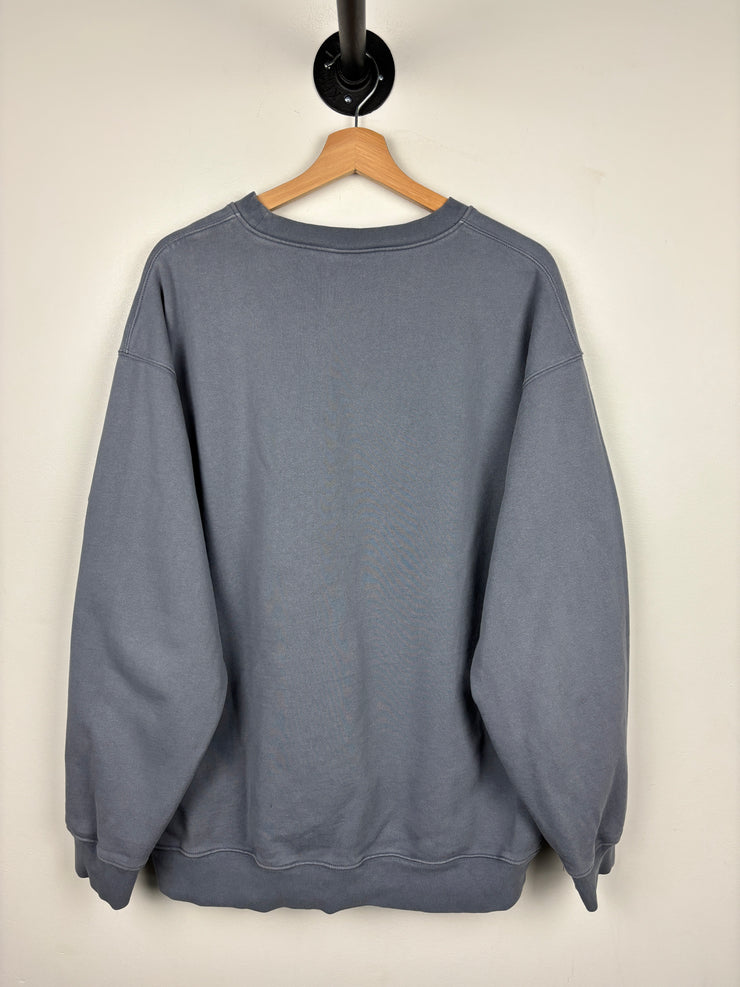 Dime Embroidered Slate Blue Crewneck