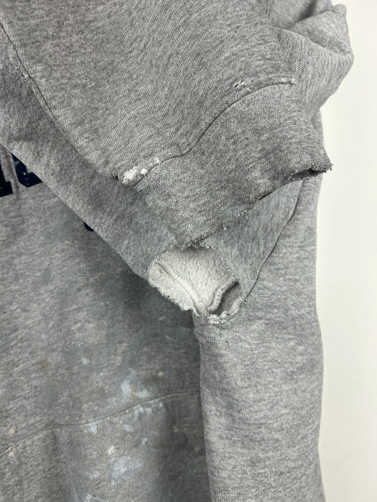Vintage Nike Michigan Embroidered Thrashed Grey Hoodie