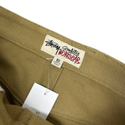 Stussy Suede Double Knee Beige Canvas Work Pants