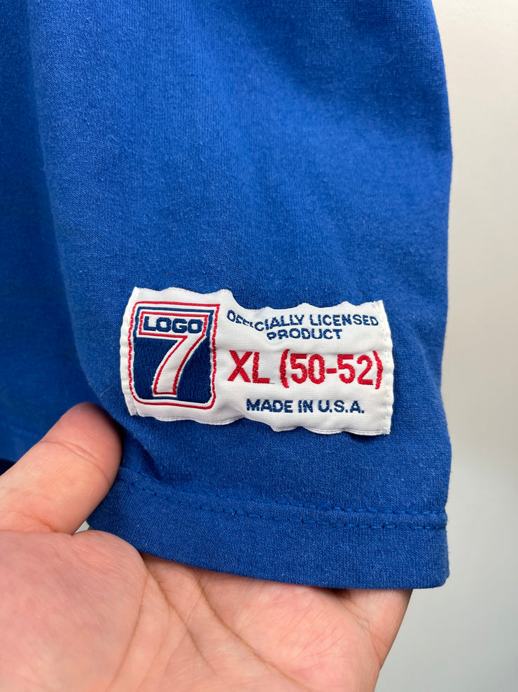 Vintage 90s NFL Logo 7 New England Patriots Bledsoe Blue Football Jersey