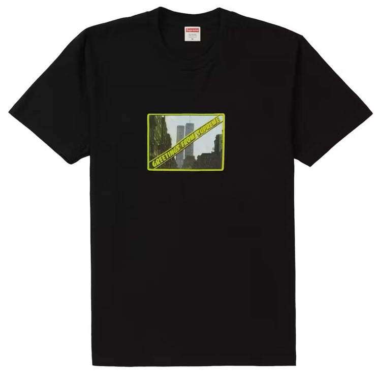 Supreme SS19 Greetings Black Tee