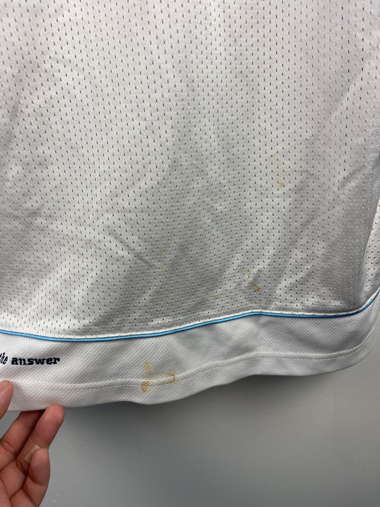 Vintage NBA Reebok Allen Iverson White & Baby Blue Basketball Jersey
