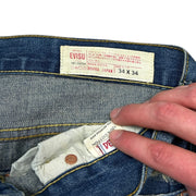 Evisu No.3 Daicock Logos Blue Denim Jeans