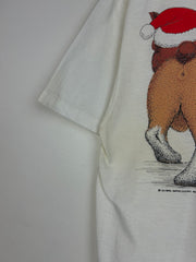 Vintage 90's Dogs Christmas White Tee