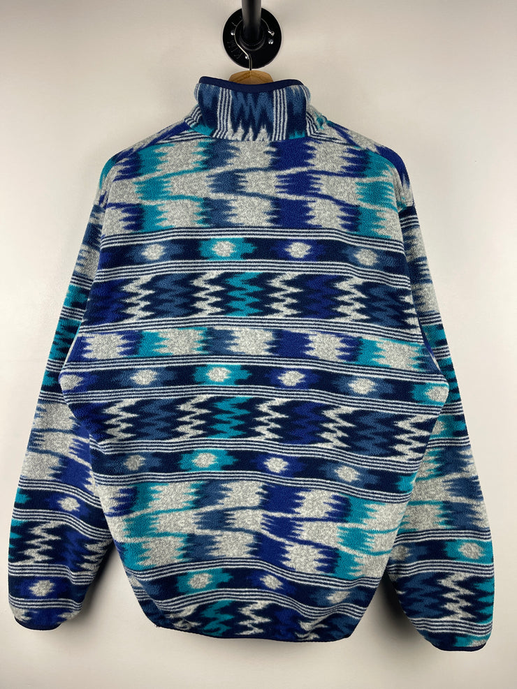 Vintage Patagonia Synchilla Snap T Aztec Blue Fleece Sweater