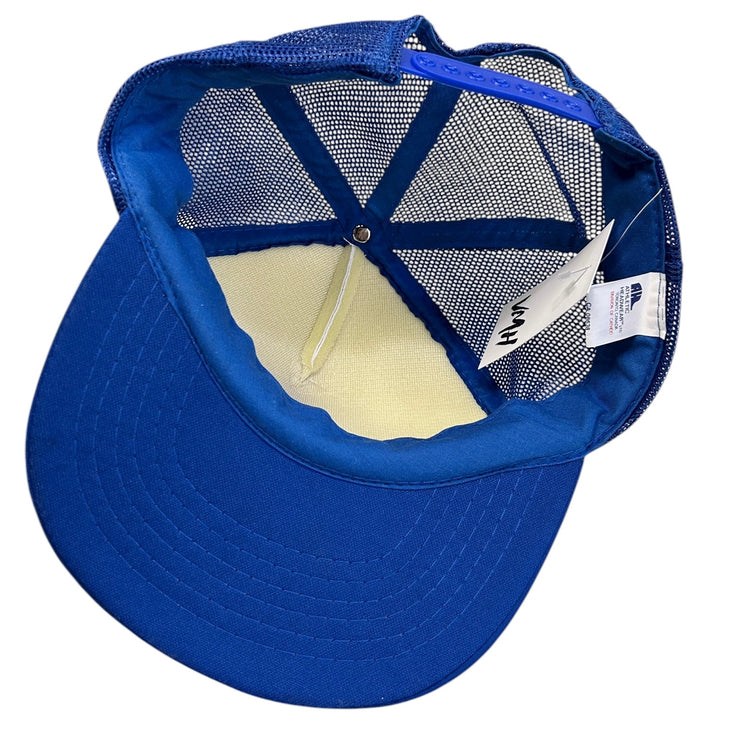 Vintage 80s Nissan My Customer First Blue Snapback Trucker Hat