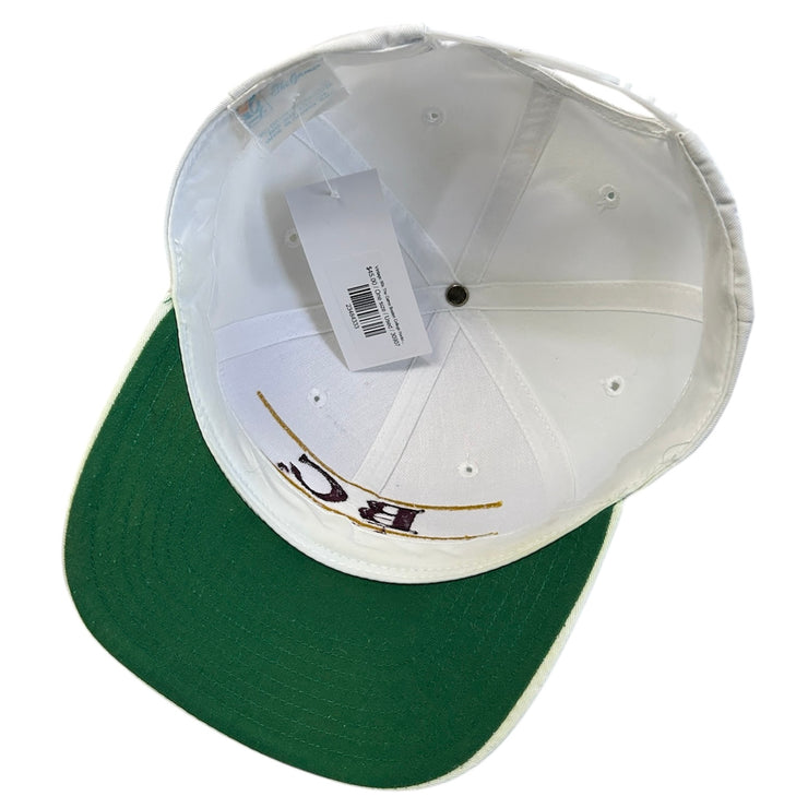 Vintage 90s The Game Boston College Hockey White Snapback Hat